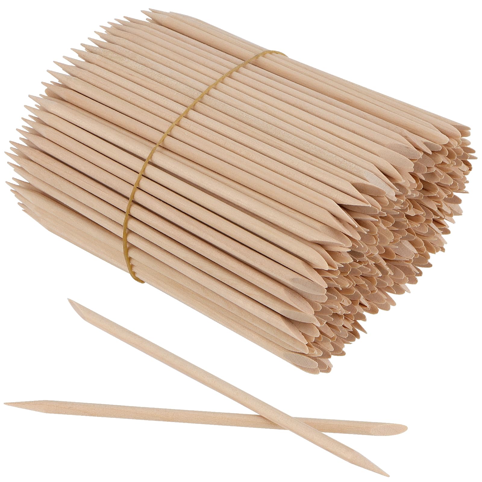 1200PCS Nail Orange Sticks, 4.5 Inch Wooden Cuticle Pusher, Double End Manicure Cuticle Sticks for Nail Manicure Pedicure Remover