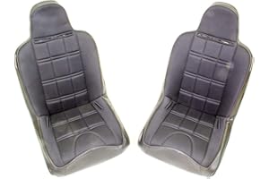 MasterCraft Safety Seat, Nomad, Hip Bolsters, Harness Openings, Cloth/Vinyl, Black, Pair