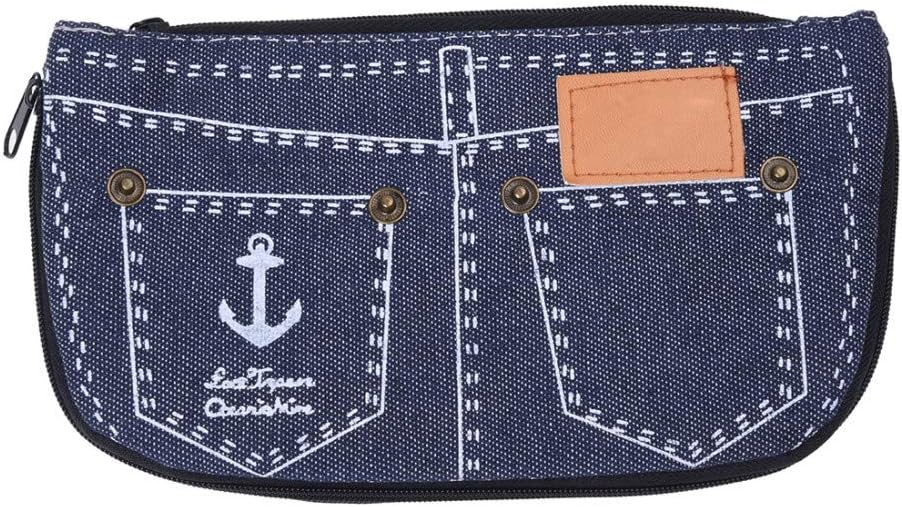 MOLIMOLI Cute Pencil Box Denim Shorts Case Jeans Style Cosmetic Bag Change Purse