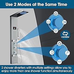 ROVOGO No Battery Needed Shower Panel System with
