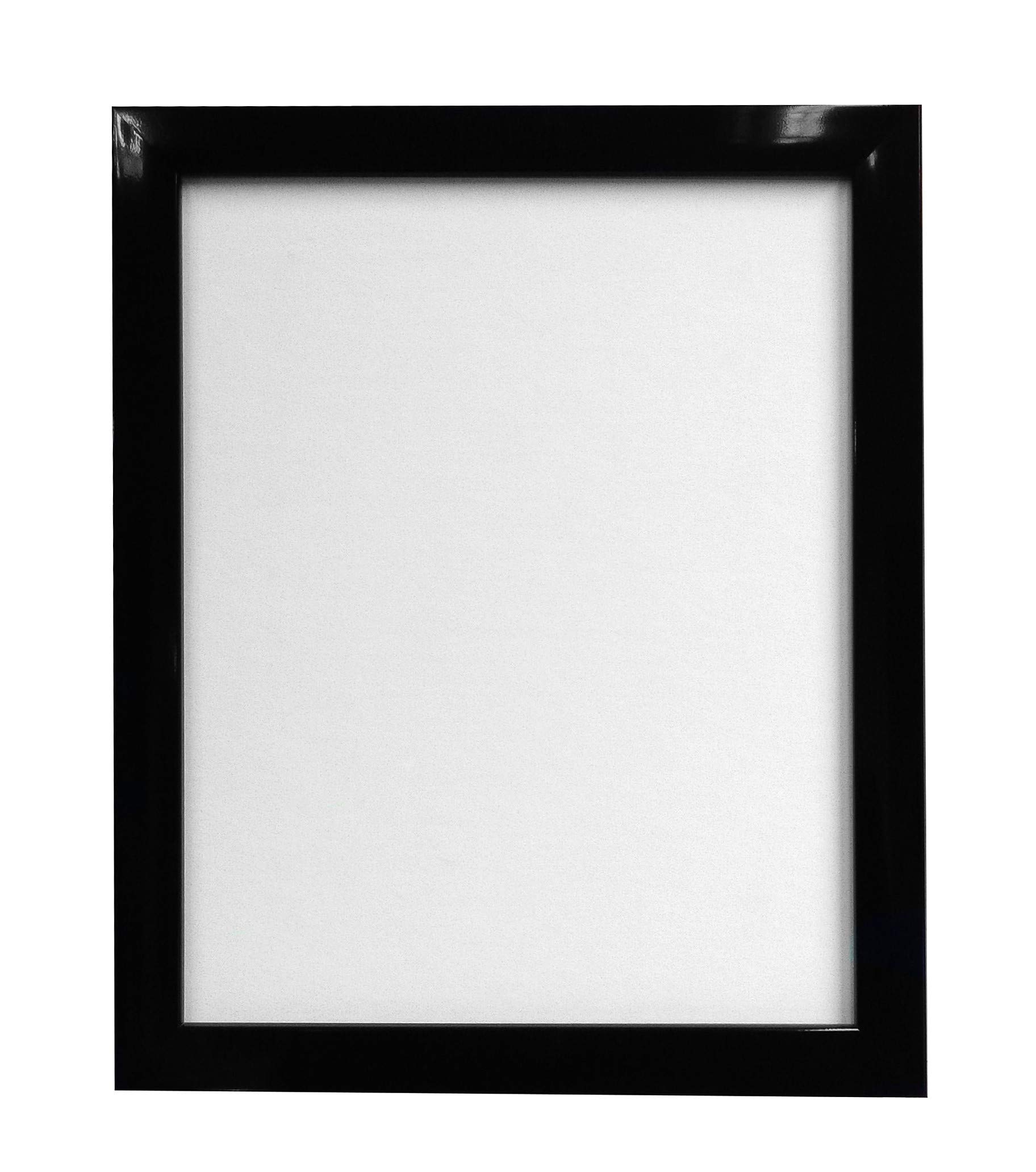 FRAMES BY POST 0.75 Inch Matt Black Picture Photo Frame A3 Plastic Glass
