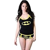 DC Comics Batman Logo Glow in the Dark Cami Tank and Panty Set (Juniors Small)