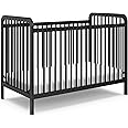 Storkcraft Pasadena 3-in-1 Convertible Crib (Black) – GREENGUARD Gold Certified, Converts to Daybed and Toddler Bed, Fits Standard Full-Size Crib Mattress, Adjustable Mattress Height