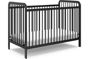 Storkcraft Pasadena 3-in-1 Convertible Crib (Black) - GREENGUARD Gold Certified, Converts to Daybed and Toddler Bed, Fits Sta