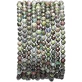 BEADIA Faceted Natural Dragon Blood Stone Round Loose Semi Gemstone Beads for Jewelry Making 3-3.5mm 38cm