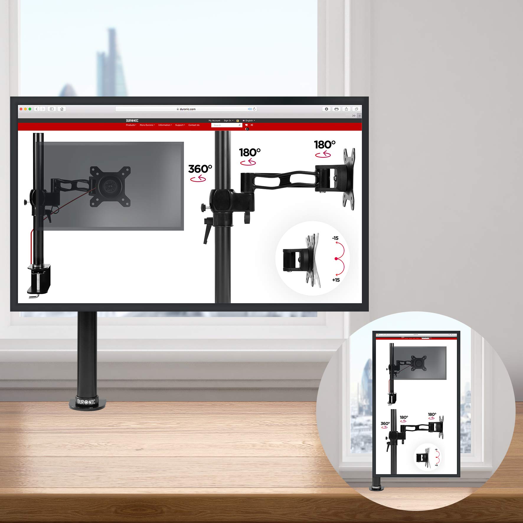Duronic Single Monitor Arm Stand 
