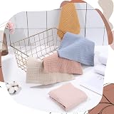 Meng Jiaran 5 Pack Baby Muslin Squares 23x22cm Cotton Wipes White Pink Turmeric view 7