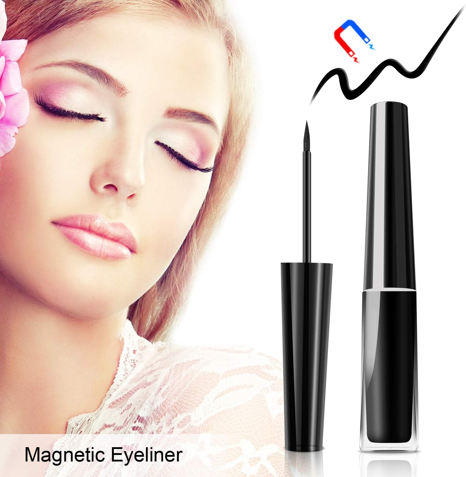 JDO Magnetic False Eyelashes(12 PCS),Naturally Looking Full Lashes, Elegant and Extravagant, 3D Reusable Premium…