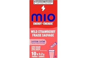 mio Energy Wild Strawberry Energy Drink Mix, 3.2g Packets, 10 ct Box (Pack of 8)