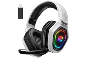 Ozeino Wireless Gaming Headset for Ps5, Ps4, Switch, Ultra Stable 2.4GHz USB & Type-C, Bluetooth 5.3 Gaming Headphones with F