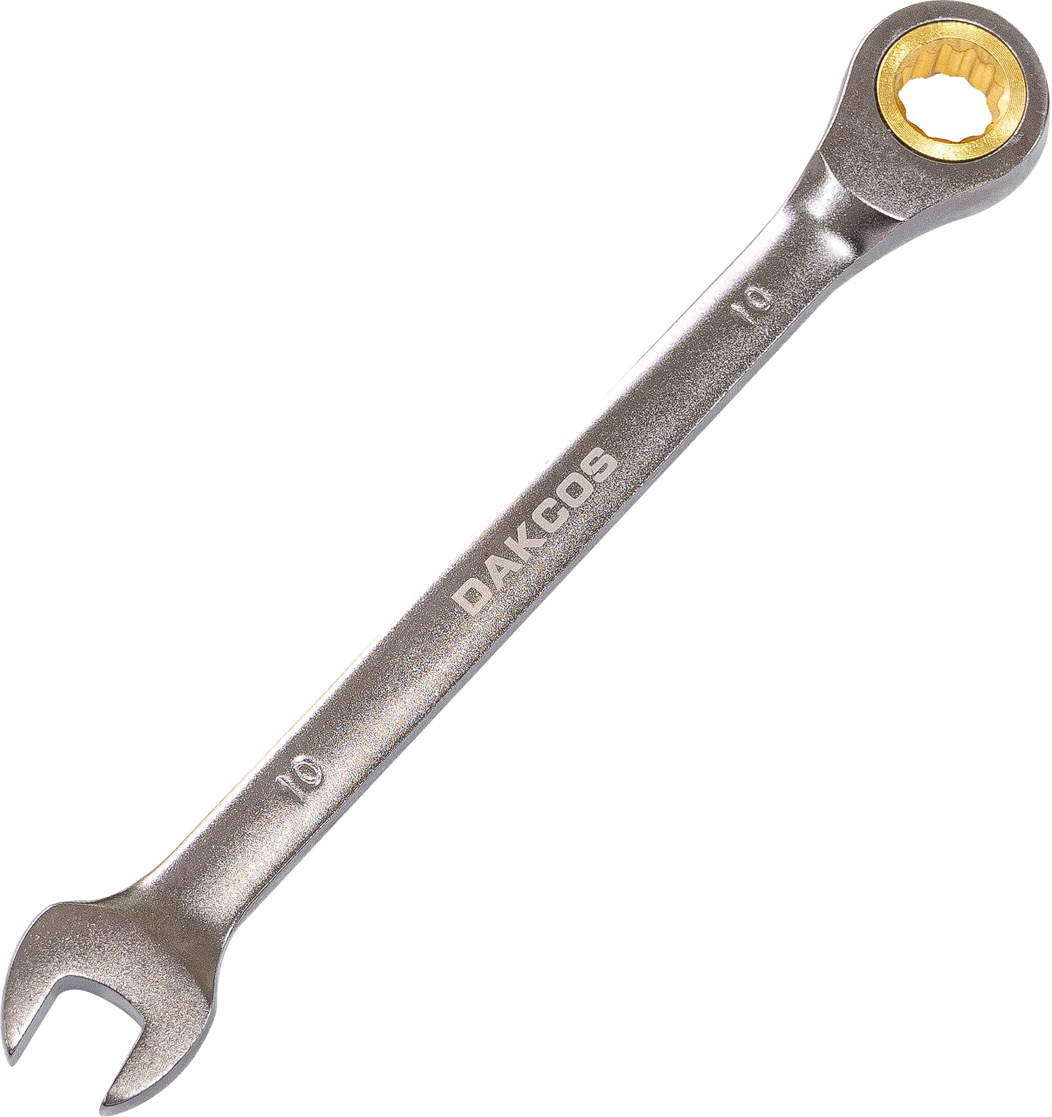 DAKCOS Fixed Head Ratchet Spanner 10mm Ratcheting Combination Wrench Chrome Vanadium Steel