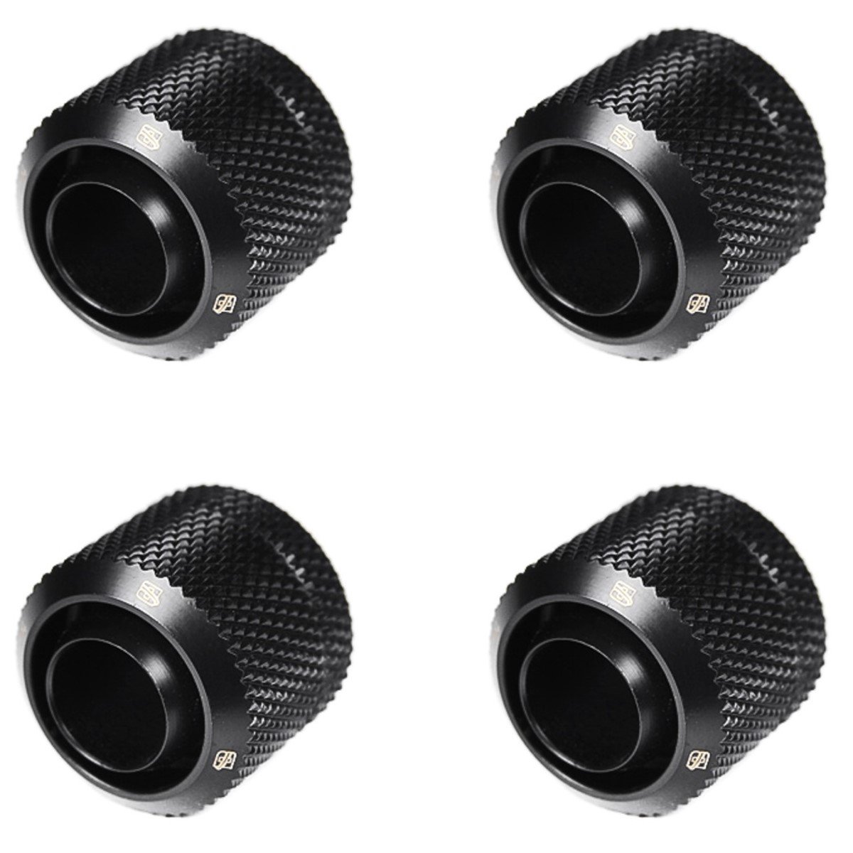 Barrow G1/4" to 3/8" ID, 1/2" OD Compression Fitting for Soft Tubing, Black, 4-pack
