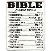 Bible Emergency Numbers Patch Catholic Christian Embroidered Pathes Religious Jesus Psalm Iron On Embroidery Patch for Caps, Bags, Backpacks, Hat, Jackets, Uniform DIY Patch Gifts 3 Inches