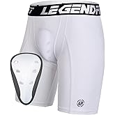 Legendfit Youth Boys Football Baseball Compression Shorts w/Cup Protector Athletic Sliding Underwear Lacrosse Cricket
