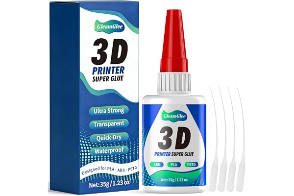 3D Printing Super Glue for PLA, ABS & PETG – Extra Strong Instant Adhesive for 3D Printed Parts, Model Repair & Assembly – Fa