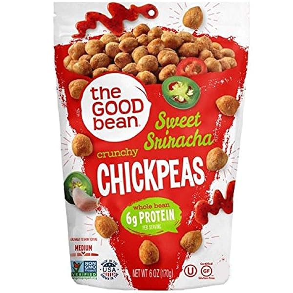 THE GOOD BEAN CRUNCHY CHICKPEAS SNACKS, SWEET SRIRACHA...