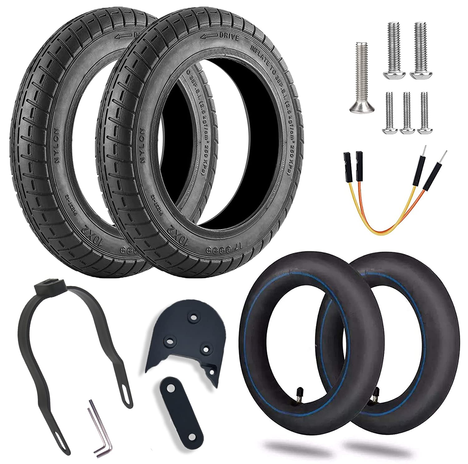 HORO.ES Reinforced Tyres 10" with Air Chambers and 3D Spacers for Xiaomi M365/Pro (Wanda Kit)