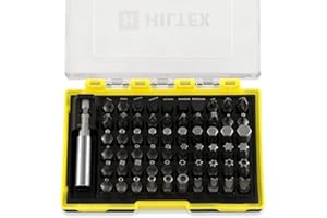 Hiltex 10060 Security Bit Set with Magnetic Extension Adapter, 61 Piece | 1/4-Inch Hex Shank | CR-V Steel