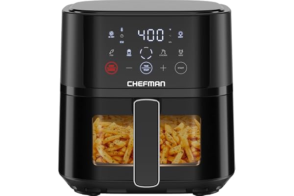 Chefman Air Fryer – 4 QT Compact Airfryer for Quick & Easy Meals, Features Hi-Fry Technology for Extra Crisp, Easy-View Windo