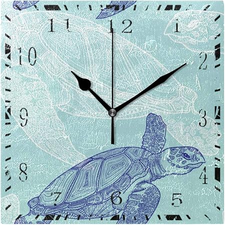 HULKBIDBN - Reloj de pared moderno con diseño de tortugas marinas con