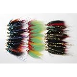 Tigofly24 pcs 3 patterns Assorted Popular Cone Head Tube Flies Salmon Trout Steelhead Fly Fishing Flies Lures Set