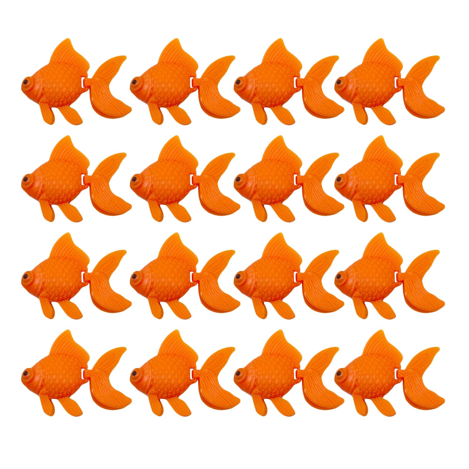 AOVNA 16Pcs Artificial Aquarium Fishes Artificial Moving Fishes Plastic Floating Fishes Goldfish Fake Fish Aquarium Decoration for Fish Tank