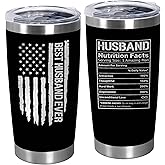 TEEZWONDER Valentines Day Gifts for Men Husband - Stainless Steel Insulated Coffee Tumbler With Lid 20 Oz - Anniversary Birthday Gifts for Husband from Wife, I Love You Gift for Him, Tumbler for Men