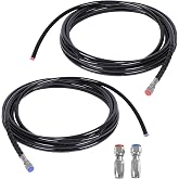 2-Piece 16Feet Universal Replacement Hydraulic Steering Hose Kit with Stainless Steel Quick Connector Compatible with Seastar Hydraulic Steering System Teleflex Steering Hose