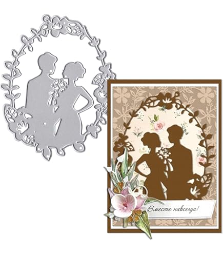 Wedding Couple Metal Die Cuts - Embossing & Cutting Dies For Scrapbooking, Card Making & Invitations