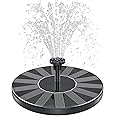 SHANCHAHUA Solar Fountain, 1.5W Solar Bird Bath Fountains Pump Floating Solar Powered Water Fountain with 6 Nozzles and Fixer