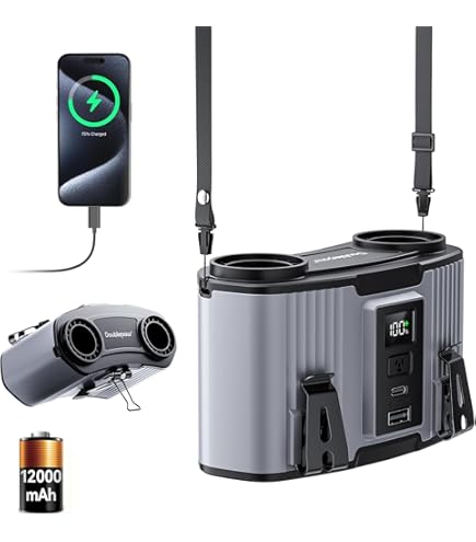 Amazon.com: Doublepow 12000mAh Portable Waist Fan, Personal Waist