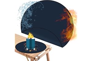 AMERBRO Round Fire Pit Mat Compatible with Solo Stove Mesa Accessories, Fire Proof Mat Compatible with Solo Stove Mesa Table Mat Under Fire Pit,Small Under Grill Mats for Outdoor Grill Table Top Protection