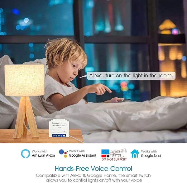 INTEHOME POWER Smart Home 16A Wlan Schalter Stromzhler WiFi Lichtschalter Kompatibel mit Alexa Google Home 2er Pack APP Smart Life