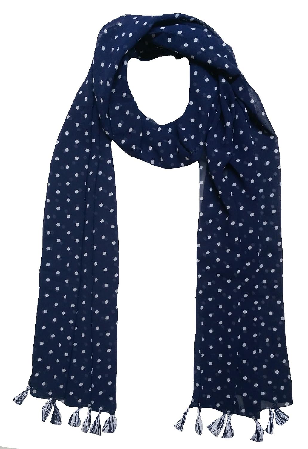 fusfus women's cotton scarf(f0105, white, free size) - set of 4