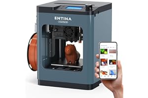Entina TINA2Plus V3 3D Printers, 250mm/s High Speed Auto Leveling FDM Mini 3D Printer with Spring Steel Platform, Fully Assembled 3D Printer for Kids and Beginners with WiFi High Precision 3D Printing