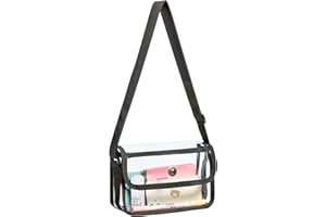 COVAX Clear Crossbody Bag, Stadium Approved Clear Purse Bag for Concerts Sports Events