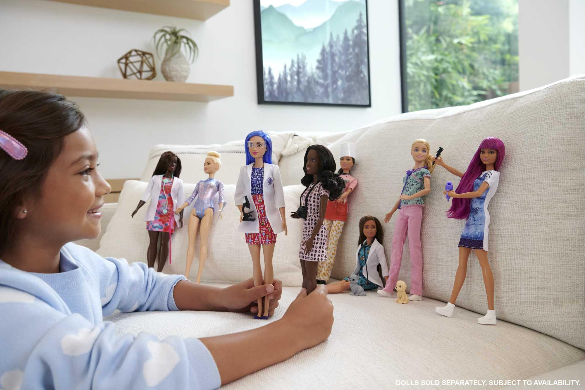 Barbie Nurse Blonde Doll (12-in/30.40-cm) with Scrubs Featuring a Medical Tool Print Top & Pink Pants, White Shoes & StethoscopeAccessory, Great Gift for Ages 3 Years Old & Up