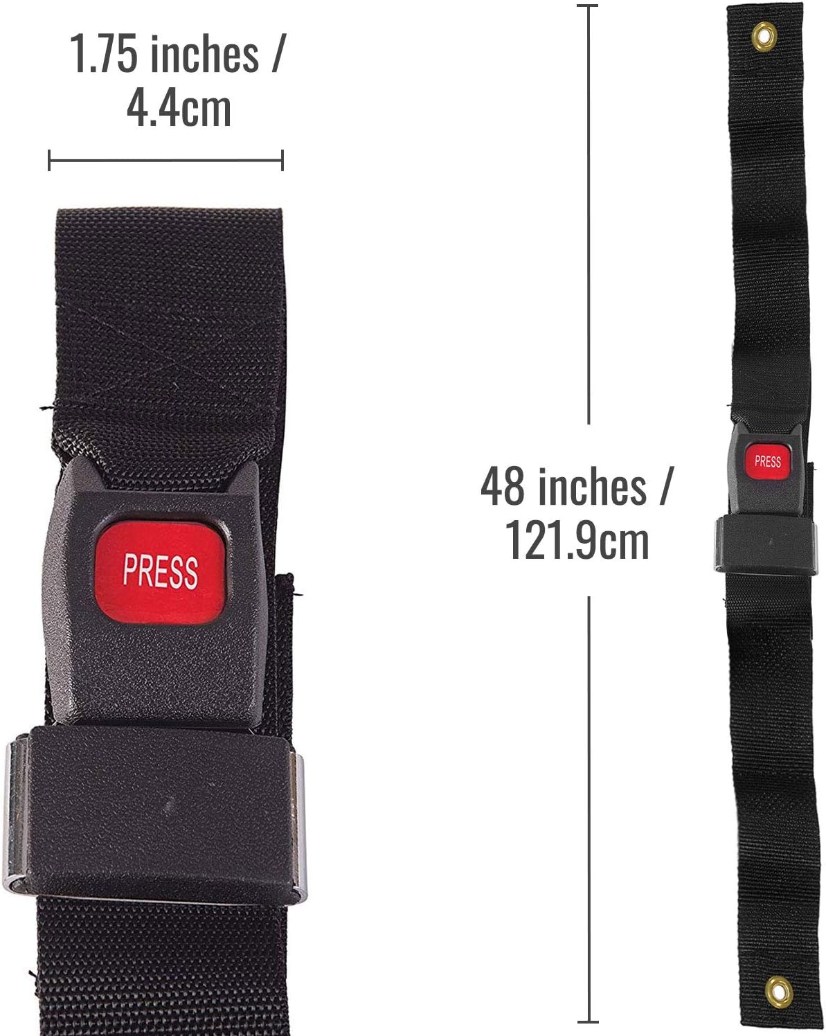 DMI Wheelchair Seat Belt, Wheelchair Safety Harness, Black: Health & Personal Care
