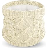 Wandx Kids Neck Warmer Winter Knitted Neck Gaiters for Boys Girls Child Warm Fleece Lined Face Cover for Cold Weather