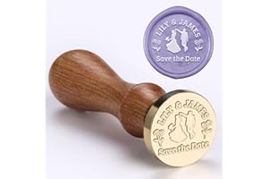 Custom Wax Seal Stamp with Your Design & Logo, Personalized Wax Seal Stamp Kit for Weddings, Invitations, Envelopes, Gifts an