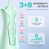 COSLUS Water Dental Flosser Pick 4 Modes 300ML Large Tank IPX7 Green C30 view 3