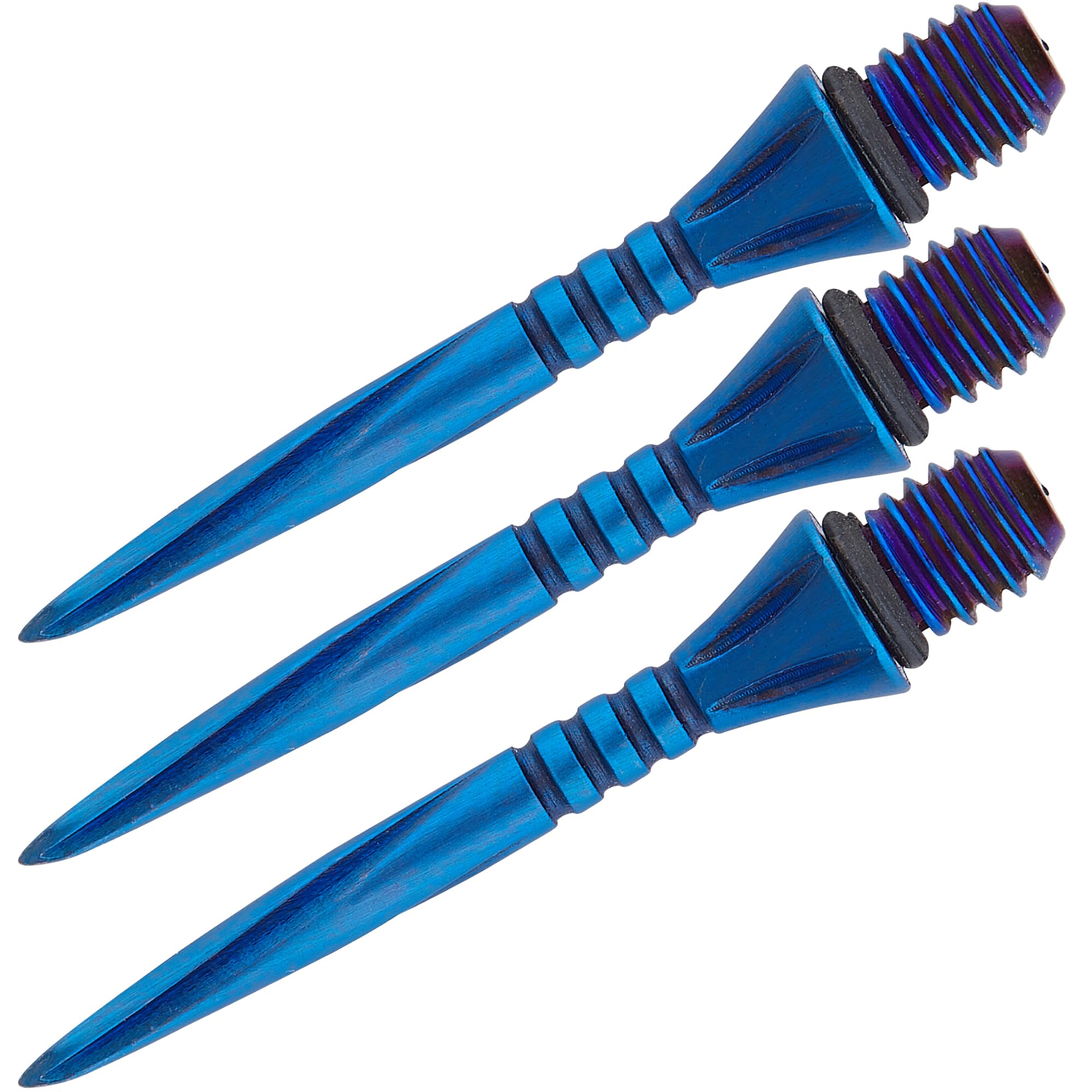 Unicorn Volute Swytch Converta Replacement Steel Tip Dart Points | Blue Titanium Coating | 4 Grooves Grip | 27 mm | 3 per Pack