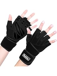 Deilin Weight Lifting Gloves, Workout Gym Gloves Men & Women 18&rdquo;Built-in Wrist Wraps, Full Palm Protection & Extra Grip. Great Pull Ups, Cross Training, Fitness, WODs & Weightlifting