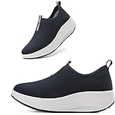 Oude Platform Loafers for Women Comfortable | Womens Slip On Sneakers Lightweight | Women's Walking Shoes Work Long Hours | Thick Rocking Bottom