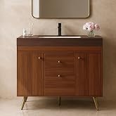 OIZAYE 36 Inch Freestanding Bathroom Vanity with Sink, Luxury Cabinet | Luxury Freestanding Bathroom Vanity with Ceramic Sink and Sintered Stone Countertop, Premium Furniture Style Cabinet