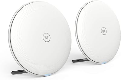 BT Whole Home Wi-Fi Pack of 2 Discs AC2600 Mesh System White