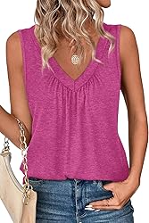 OFEEFAN Womens Tank Tops Loose Fit Resort Wear for