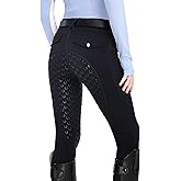FitsT4 Sports Girls Riding Pants Fleece Lined Kids Winter Breeches Full Seat Silicone Equestrian Pants Tights Pockets