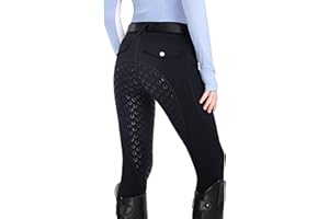 FitsT4 Sports Girls Riding Pants Fleece Lined Kids Winter Breeches Full Seat Silicone Equestrian Pants Tights Pockets