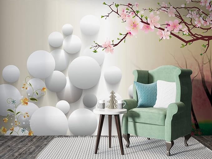 DWELLSINDIA 3D Floral & Botanical Self Adhesive Wallpaper Waterproof